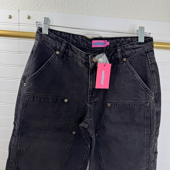 NEW Editked Ayla Low Rise Carpenter Jeans Black Small - Picture 5 of 12